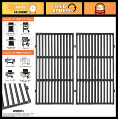 17.5″ Cast Iron Grill Grates for Weber Spirit & Genesis Gas Grills – Replacement