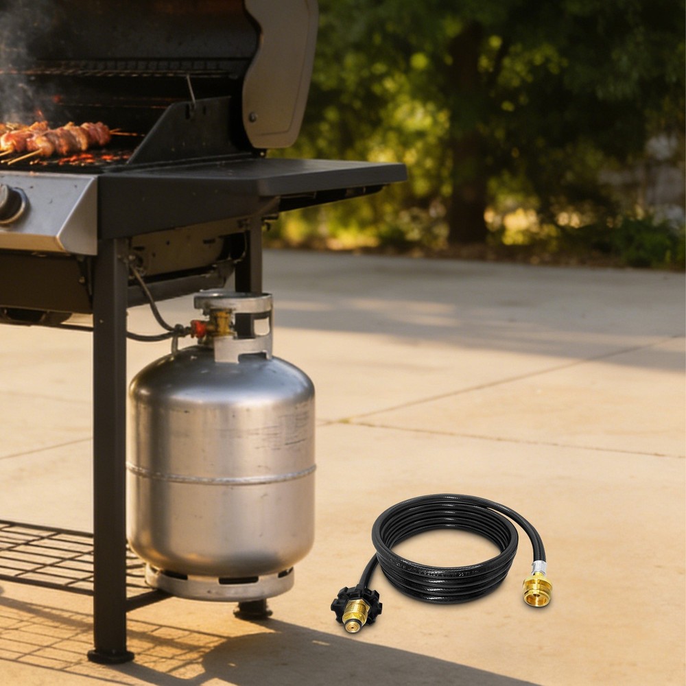 10Ft POL Fitting Propane Hose Compatible with Buddy Heater Connect 5-40LB Tank