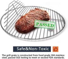 19.5″ Charcoal Grill Cooking Grate – Nonstick, Dishwasher Safe & Easy to Install