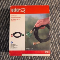 Weber 6501 BBQ Tank Adapter Hose Q-Series 6 Feet Q 100 200 New