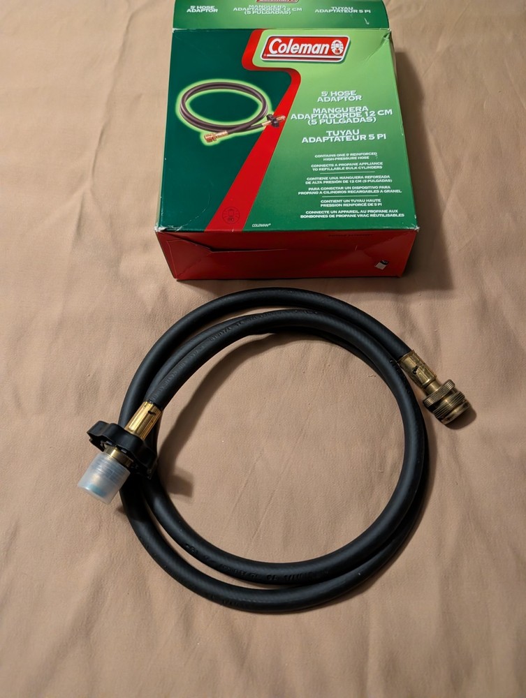 Coleman 5 foot hose adaptor propane hose bbq heater fire pit camping