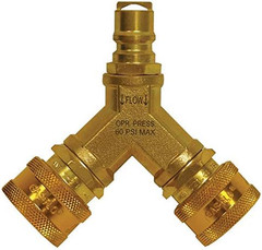 Gas Quick Disconnect 3/8 Y Splitter, CSA Certified for Propane and Natural Gas