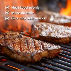 Cast Iron Grill Grates 17.5 Inch Porcelain for Weber Spirit 200 Series 2Pack