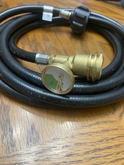 SHINESTAR 12FT Propane Hose Adapter with Gauge QCC-1/POL GA08 350PSIG Universal