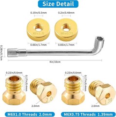 Natural Gas Conversion Kit for Blackstone Griddles: 16 Brass Orifices Included