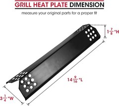 Unicook 4 Pack Porcelain Grill Heat Plate 14.56″ L, Gas Grill Replacement Par…