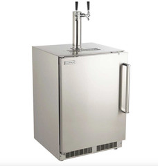 Fire Magic 24-Inch Left Hinge Outdoor Rated Dual Tap Kegerator 3594DL