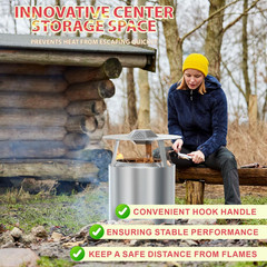 Heat Deflector for Solo Stove Bonfire 19.5″ Accessories, Portable Heat Diffuser