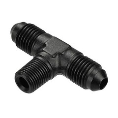 4AN Tee Male Flare to 1/8 NPT on Side Branch T Fitting Adapter 4AN to 1/8 NPT