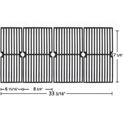 Cast Iron Grill Grates 17 5/8″ x 6 15/16″ for Dyna-Glo DGE486BNP – Heavy Duty