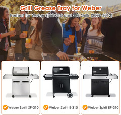 91354 Grease Tray for Weber Spirit 310 and 320 Series Grills with Side Control P