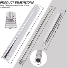 Compatible Heat Plates & Burners for Charbroil 2-Burner Grill Repair Kit
