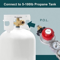 3/8″ Universal High Pressure Propane Regulator 12FT BBQ Fryer Gas Hose Line
