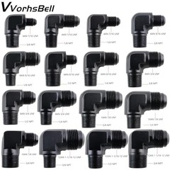 Male Flare to 3/8″ NPT Male 90 Degree Fitting Adapter 6AN 6AN to 3/8 NPT