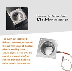 Hot Rod Ignitor Kit Replacement Wood Pellet Grill 2 Fuses 200W