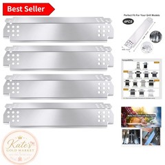 4-Pack Stainless Steel Heat Plates for Nexgrill 720 Series – Durable & Adjust…
