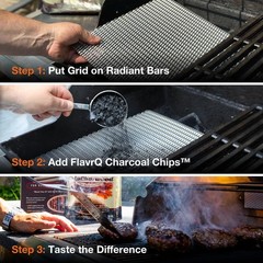 ® 2lb Bag of Charcoal Chips – Convert Gas Grill to Charcoal in Seconds – 100%…