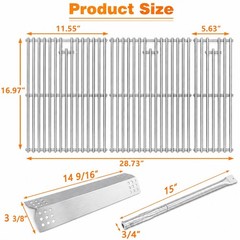 Grill Parts Kit for Nexgrill 5 Burner 720-0882A Gas Grill, Stainless Steel Gr…