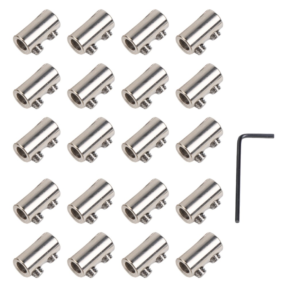 Stainless Steel Wire Rope Clips 20pcs Set for Reliable Cable Management