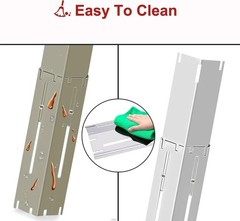 Universal Grill Heat Plates Stainless Steel Flame Tamers for Gas BBQ 3-Pack