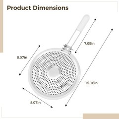 2 Pack Stainless Steel Heat Diffuser Plate Gas Electric Stove Removable Handle