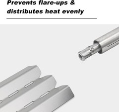 Grill Replacement Kit for Broil King Baron Stainless Steel Heat Plates Burners