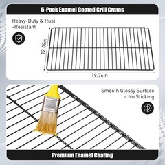 Cooking Grate Replacement for Pit Boss Pro Series 4 (5 Pack) PBV4PS1, PBV4PS2