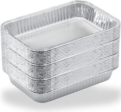 30-Pack Drip Catcher Pans for Weber Grill Aluminum Grease Trays BBQ Foil Liners