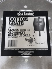 Old Smokey #18BG Steel Plated Silver Replacement Bottom Grate 18 in.