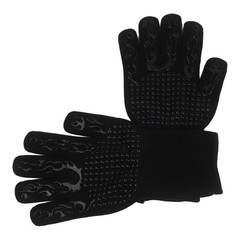 Heat Resistant Barbecue Gloves With Extended Cuff For Grilling And Oven Use