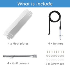 4 PCS Grill Parts Burner Heat Plate Ignitor For Nexgrill 7200830H 7200830D