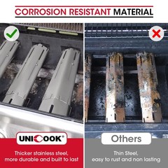 4 Pack Adjustable Grill Heat Plates, Extend from 11.75″ up to 21″ Length，Gas …