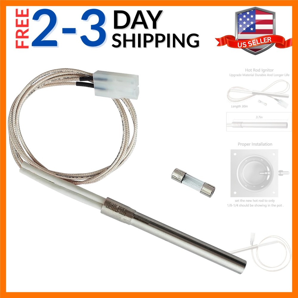 Hot Rod Igniter Replacement Kit for Pit Boss Pellet Grill, Compatible with Pi…
