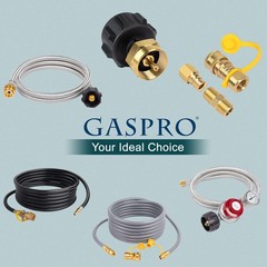 GASPRO 1lb Propane Tank Adapter, 20lb to Converter, Hook 3.58 IN, Bronze