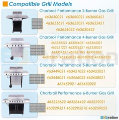 BBQration 17″ Grill Grate for Charbroil Performance 4 Burner 463352521 463354021