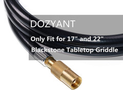 6 Feet Propane Regulator and Hose for Blackstone 17Inch and 22Inch Table Top Gri