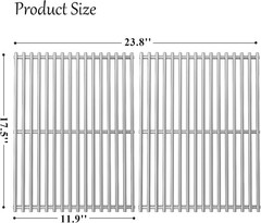 17.5 Inch Grill Grates for Weber Spirit 300 Series, Genesis Silver/Gold/Platinum