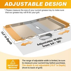 Replacement Grease Tray with Catch Pan for Dyna Glo Grill Silver