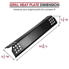 4 Pack Porcelain Grill Heat Plate 14.56″ L, 4 x Porcelain Steel Heat Plates