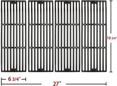 Porcelain Cast Iron Grill Grates for Chargriller – 19-3/4″ x 27″, 4-Pack