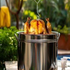 Stainless Steel Turkey Fryer Stand Kit, Turkey Chicken Fryer Accessory Kit wi…