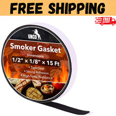 15 Ft High Heat Smoker Gasket for BBQ – Self-Stick Grill Seal Tape, Free & shipp