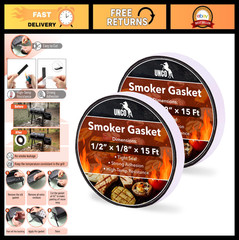 High-Temp Smoker Gasket 2 Pack, 15ft 1/2″ x 1/8″ – Durable BBQ Seal Strip