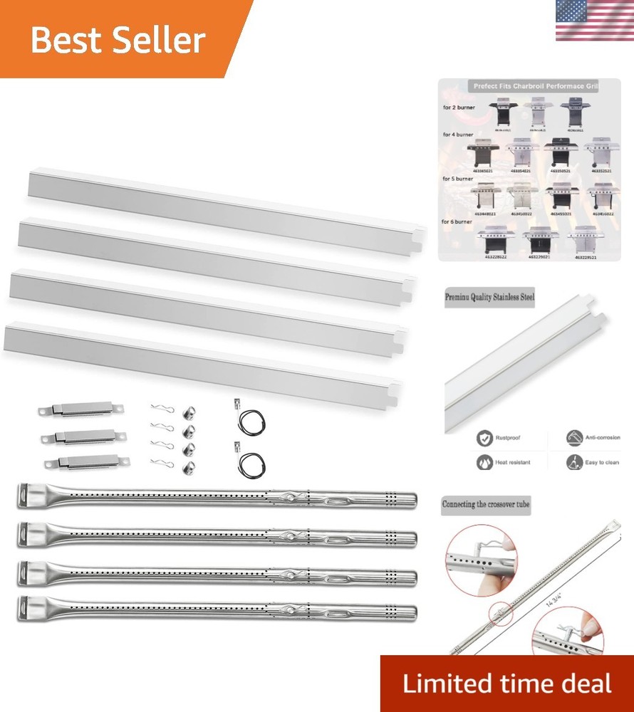 Complete Grill Parts Kit for Charbroil Performance 4 & 5 Burner Grills – Durable