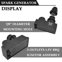 Grill Spark Generator, 2 Outlet AAA Battery Push Button Electronic Igniter fo…