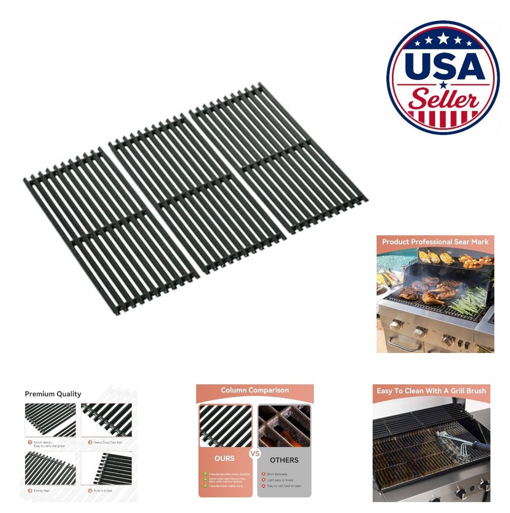 Cast Iron Grill Grates 17 Inch 3 Pack for Commercial Infrared Gas Grill