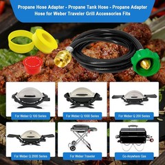 6FT Propane Hose Adapter for Weber Adapter Hose for Weber Travelev Grill,1Lb to