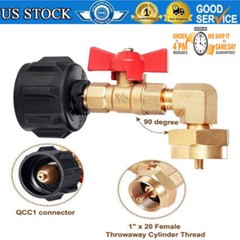 Propane Refill Adapter / Hose with ON-Off Control Valve for 1Lb To 20Lb Gas Tank