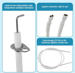 5PCS Grill Igniter Wire Kit & Ceramic Electrode Replacement Parts for BBQ Grillw