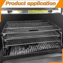 Jerky Racks for Barrel Style Pellet Grills, 21″W×17.2″L, 3 Tiered Foldable